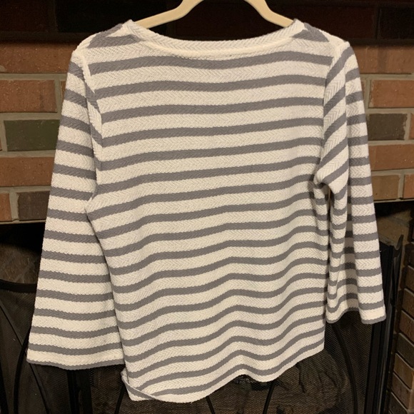 SOLD S Très Bien textured striped lightweight top - Picture 2 of 9